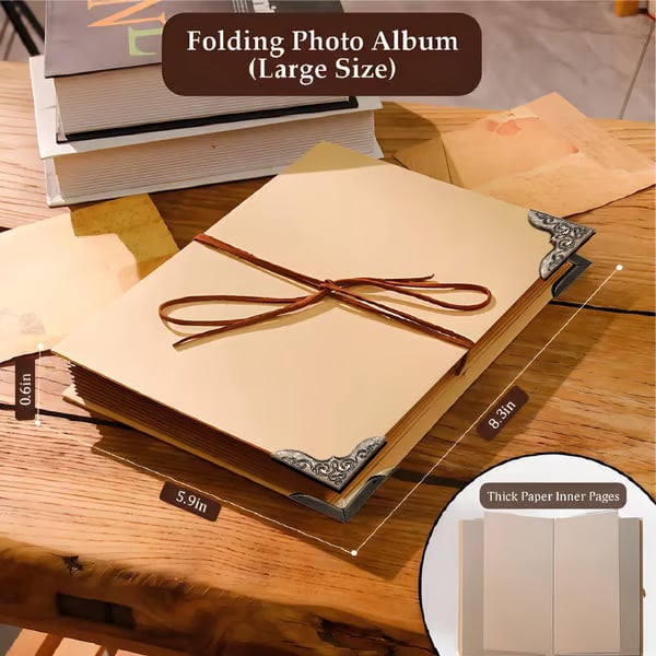 🔥✨The Memory Keeper: 230 cm Accordion Scrapbook Album📚